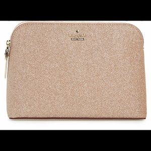 NWT Kate Spade Burgess Glitter Cosmetic Bag